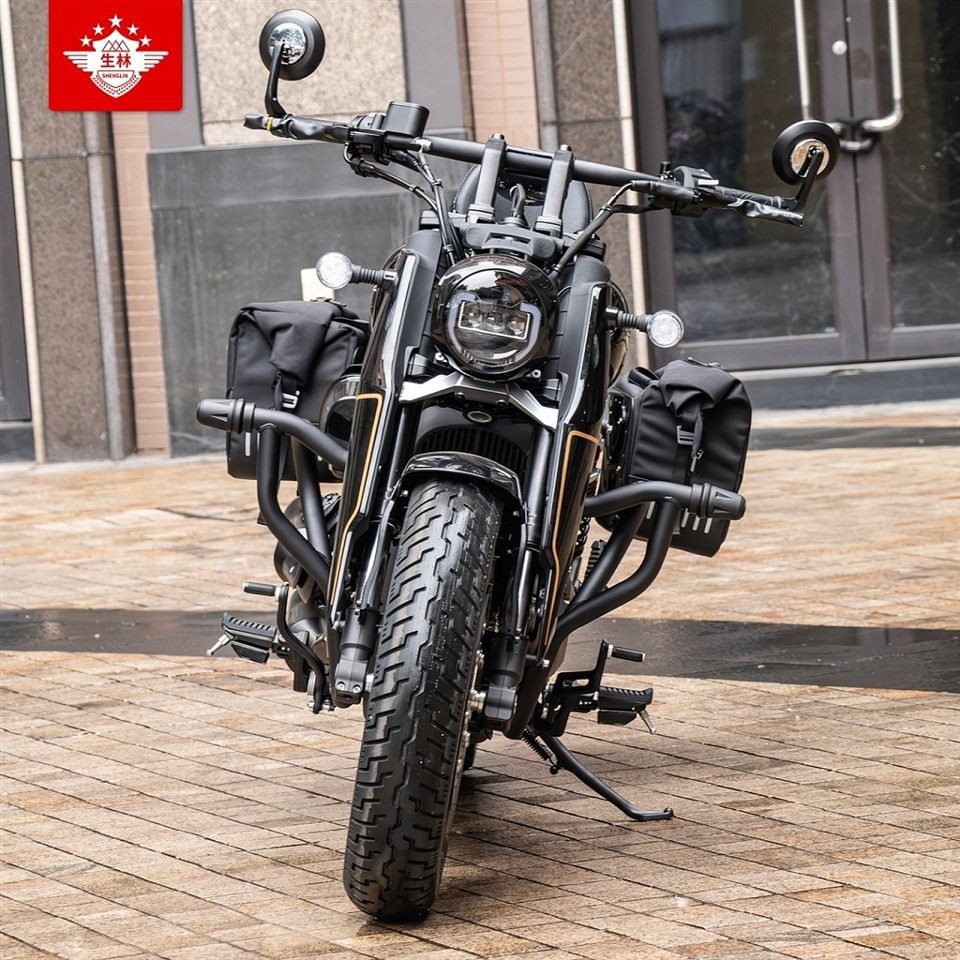 QJMOTOR SRV 400 BLACK HIGH STRENGTH CARBON STEEL CRASH BAR