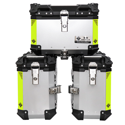 X7 ALUMINUM SILVER 45L TOP CASE+37 SIDE CASES NOT AVOIDING EXHAUST